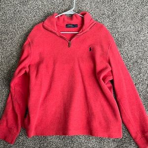 red Polo pull over size large good condition
